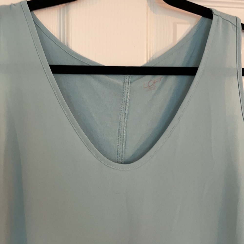 Loft mixed material light blue tank large - Picture 3 of 4